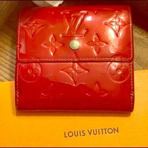 Louis  Vuitton Red Vernis Wallet